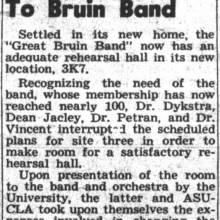 Band's new rehearsal quarters, March 4, 1948