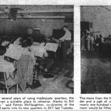 Rehearsal photos in new building, February 26,1948