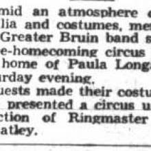 Band sponsored circus party, October 13, 1948
