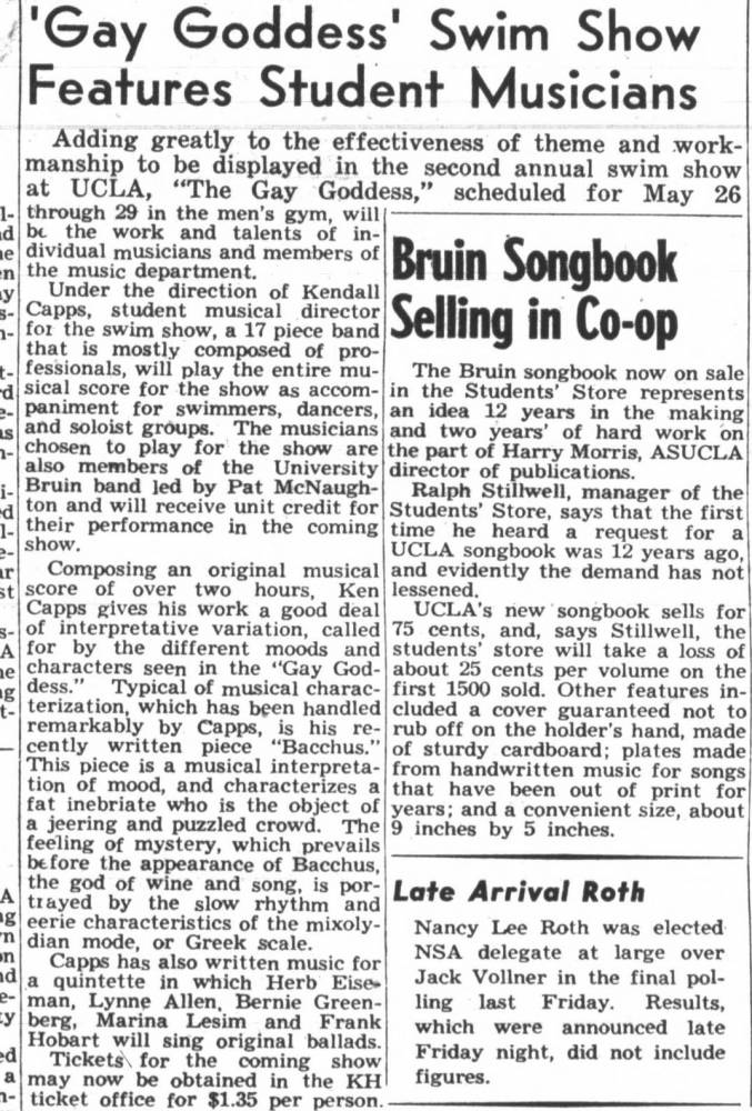 Swim Show article, May 11, 1948