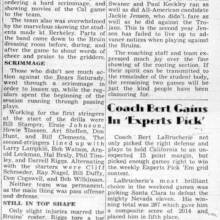 Coaches, team amazed over spirit of fans and Band, November 9, 1948