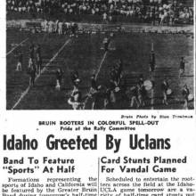"Sports" themed halftime show at Idaho game, October 1, 1948