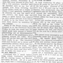 Stan Bachrack's column, Band at Cal. November 8, 1948