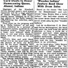 Halftime activities at Stanford game, October 15, 1948