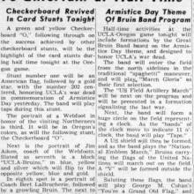 Band at Oregon game, show notes, November 12, 1948