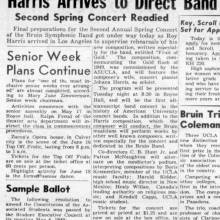 Roy Harris arrives to direct, May 6, 1949