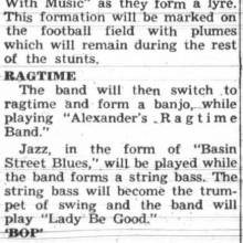 Music History themed show - Oregon game, September 30, 1949
