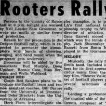 Rooters rally at Royce, September 20, 1950