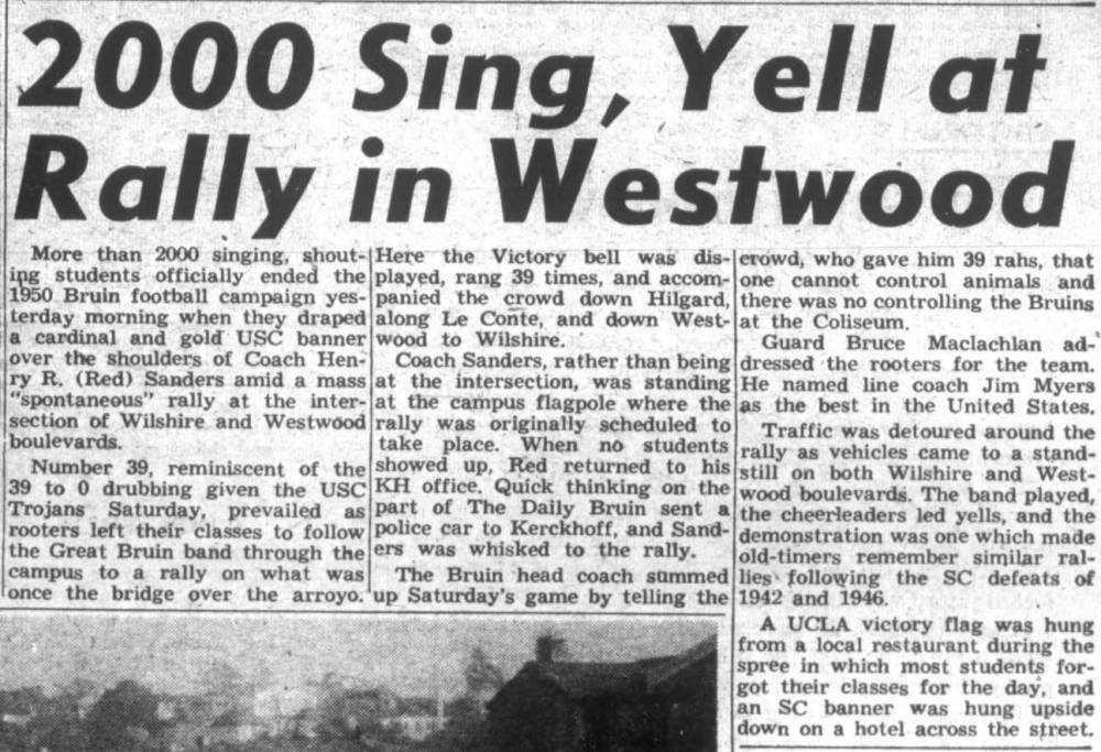 Spontaneous rally in Westwood, November 28, 1950