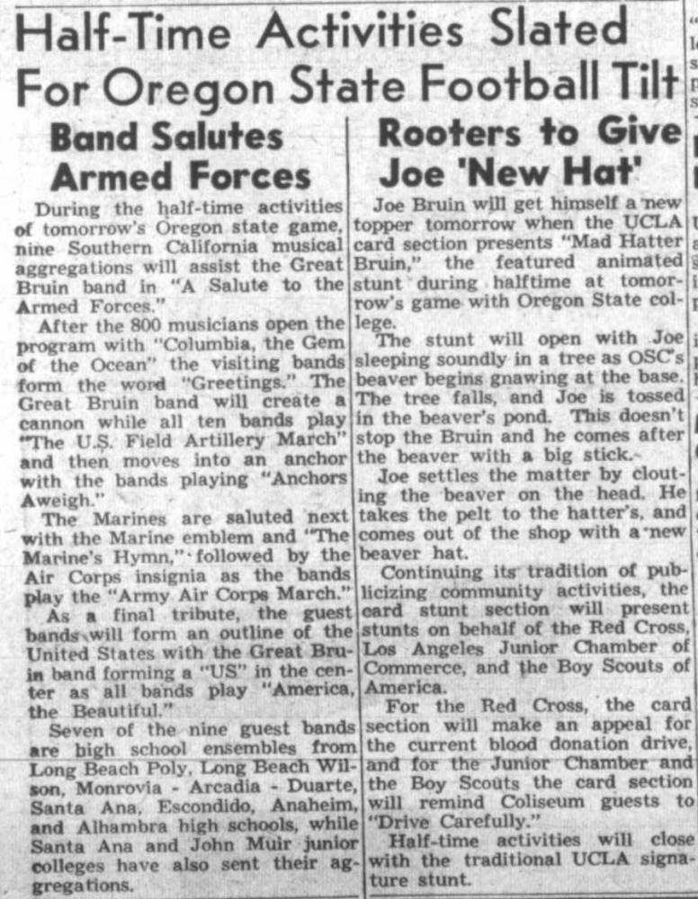 Band salutes Armed Forces, November 3, 1950