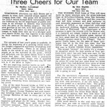 Editors of Daily Bruin and Daily Trojan trade barbs before game, November 23, 1951