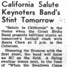 "Salute to California" show, October 5, 1951