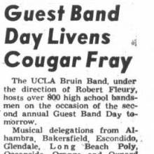 Second annual High School Band Day (Guest Band Day), November 16, 1951