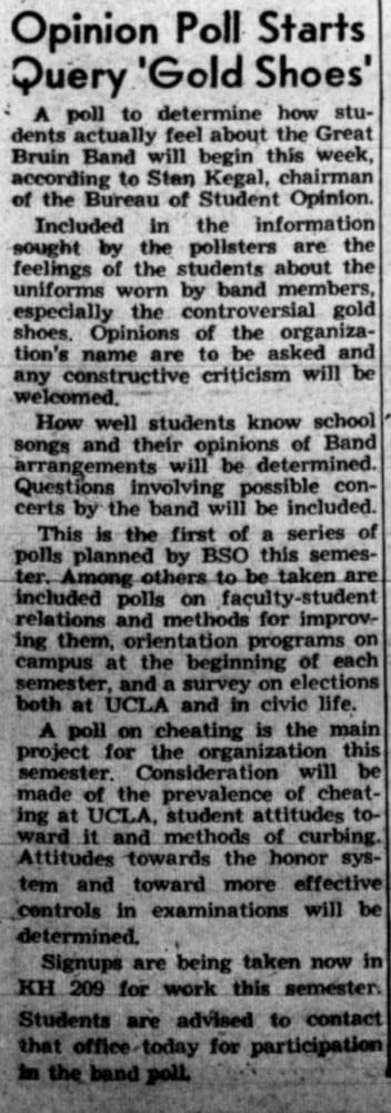 Opinion poll starts, March 5, 1951