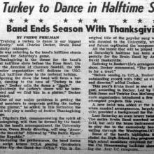 Band ends season with Thanksgiving show, November 20, 1953