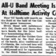 All-U Band meeting, October 30, 1953
