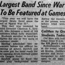 Largest Band since the end of World War II (104 members), Spetember 24, 1953