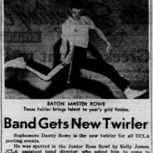 Feature on Band twirler Danny Rowe, October 10, 1961