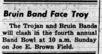 Band Bowl announcement - December 1, 1961