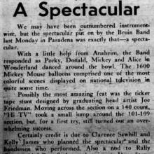 1962 Rose Bowl review, "A Spectacular." January 4, 1962