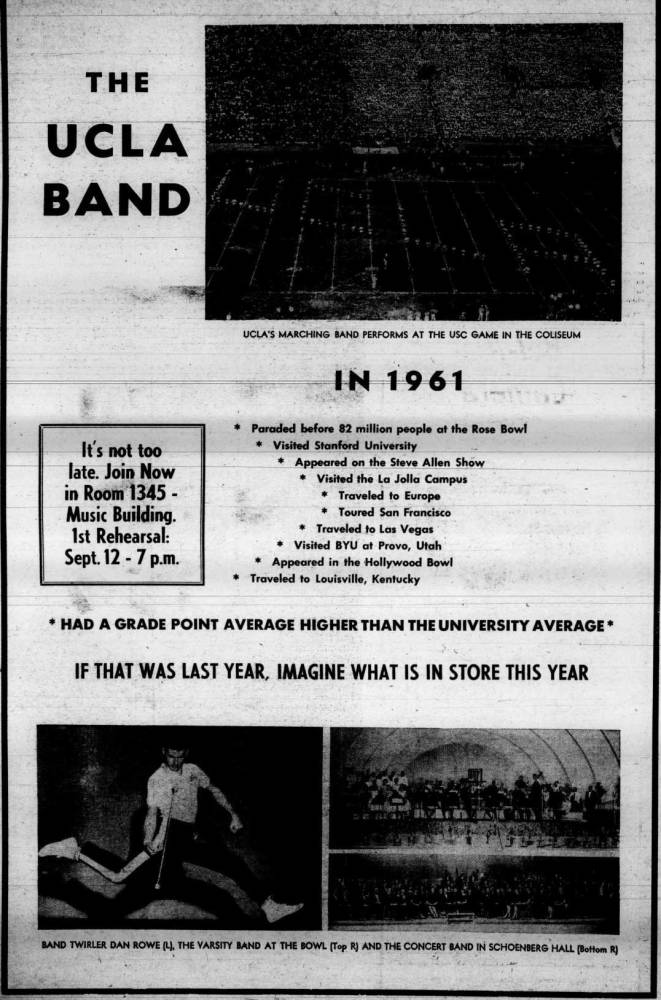 Join the Band - Full page ad, September 11, 1962