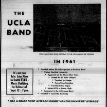 Join the Band - Full page ad, September 11, 1962