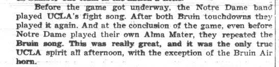 Notre Dame plays UCLA fight song, October 22, 1963