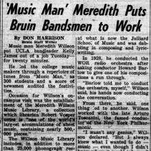 Meredith Willson conducts Band, page 1 of 2, March 31, 1965