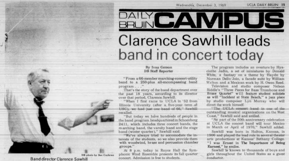 Sawhill announces Mexico tour, discusses Band. December 3, 1969