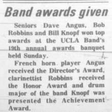 Band awards, May 28, 1971