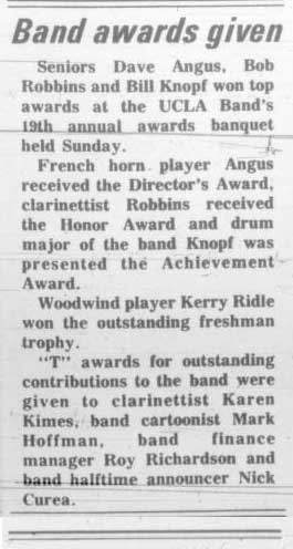 Band awards, May 28, 1971