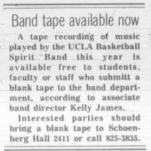 Band tape recording available for purchase, May 21, 1971