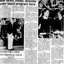 Robert Winslow hired as Director of Bands, September 25, 1972