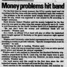 Money problems hit Band, March 1, 1974