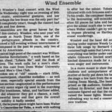Robert Winslow's final concert, May 28, 1975