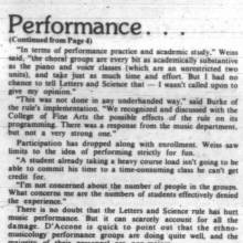 "Music Performance: Where to go and how?" feature, part 2 of 3, April 9, 1976