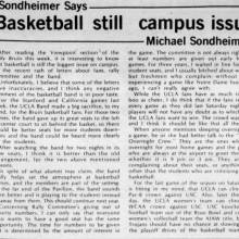 Michael Sondheimer article mentions Band criticism, March 3, 1977