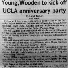Coach Wooden and Band at UCLA 50th Anniversary party, February 16, 1979