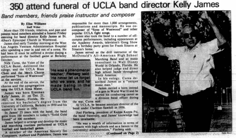 350 attend Kelly James' funeral, 1 of 2, October 5, 1981 