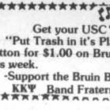 Kappa Kappa Psi button sale, November 16, 1983