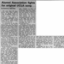 Alumni Association seeks original fight song, 1 of 2, July 12 ,1984