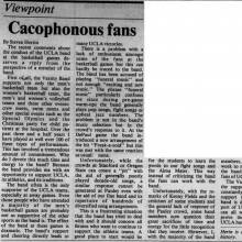 Band member replies to criticism, February 17, 1984