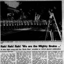 Premiere of "Mighty Bruins," 1 of 2, October 4 ,1984