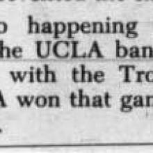 UCLA wins Band Bowl, November 26, 1985