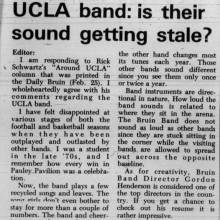 Letter - "Sound getting stale," March  6, 1986