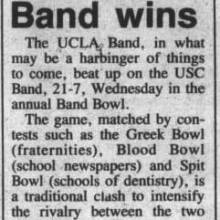 Band wins Band Bowl, November 18, 1988