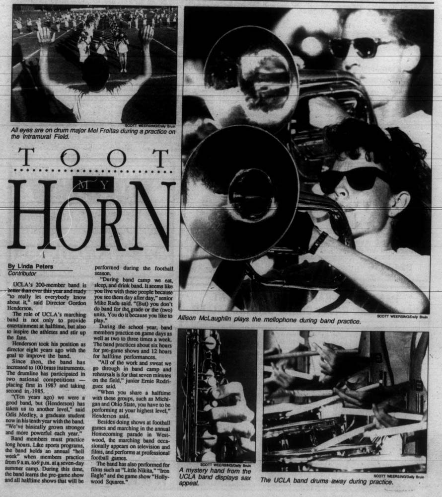 "Toot my horn," feature October 31, 1989