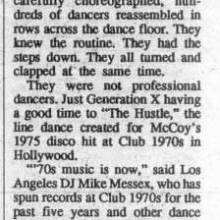 "Return of Disco Craze," -  Disco Show. October 18, 1993