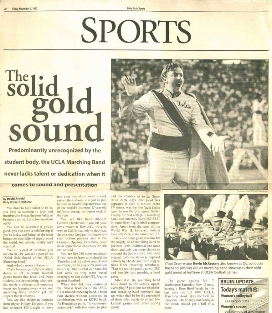 "Solid Gold Sound" article, November 7, 1997
