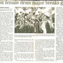 2002 Laura Montoya, the Band's first female Drum Major, October 16, 2002